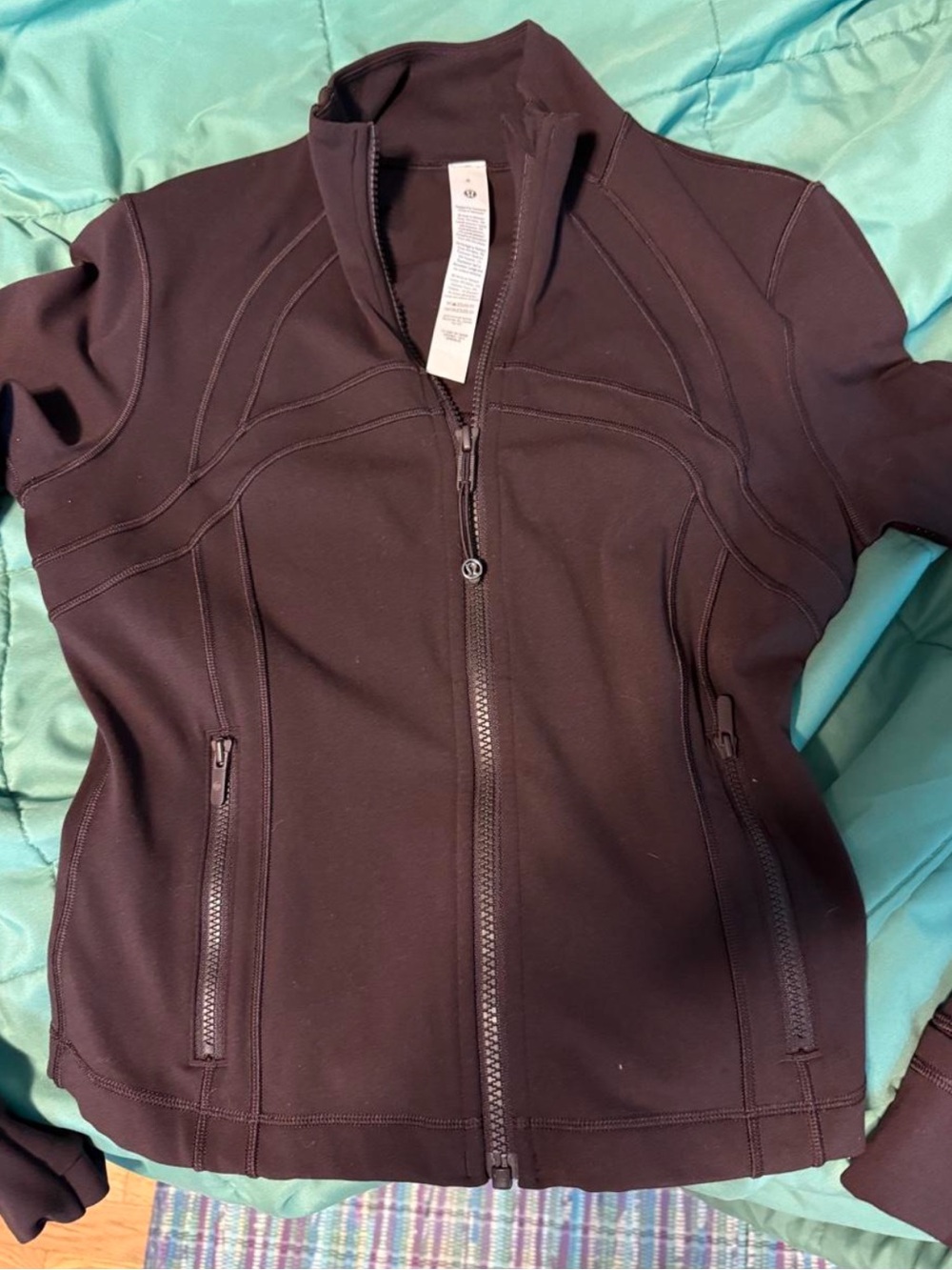 lululemon athletica cropped Brown Zip Jacket with Contoured Seams